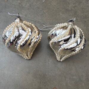 Silver and pearl ornaments